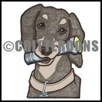 Flashlight Dachshund Door Pattern