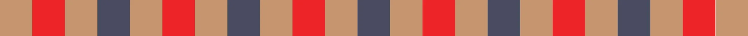 Horizontal striped pattern with red, dark gray, beige, and tan vertical stripes.