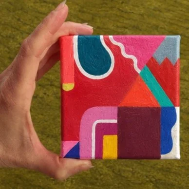 Palm-sized watercolour paintings travelled between participants, gathering new marks, interpretations and memories with each exchange.
