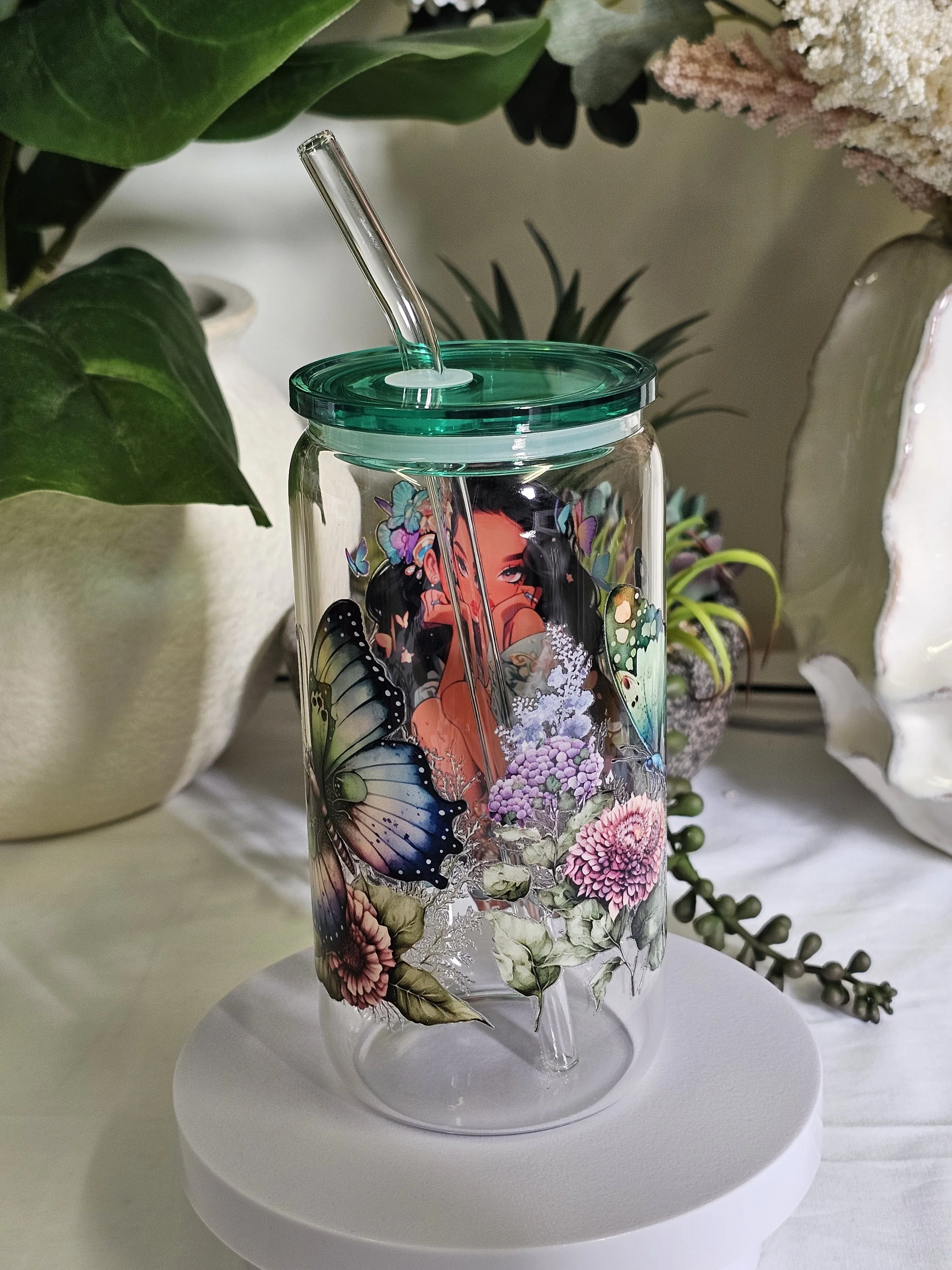Butterfly Beauty 16oz Glass Tumbler (1).jpg