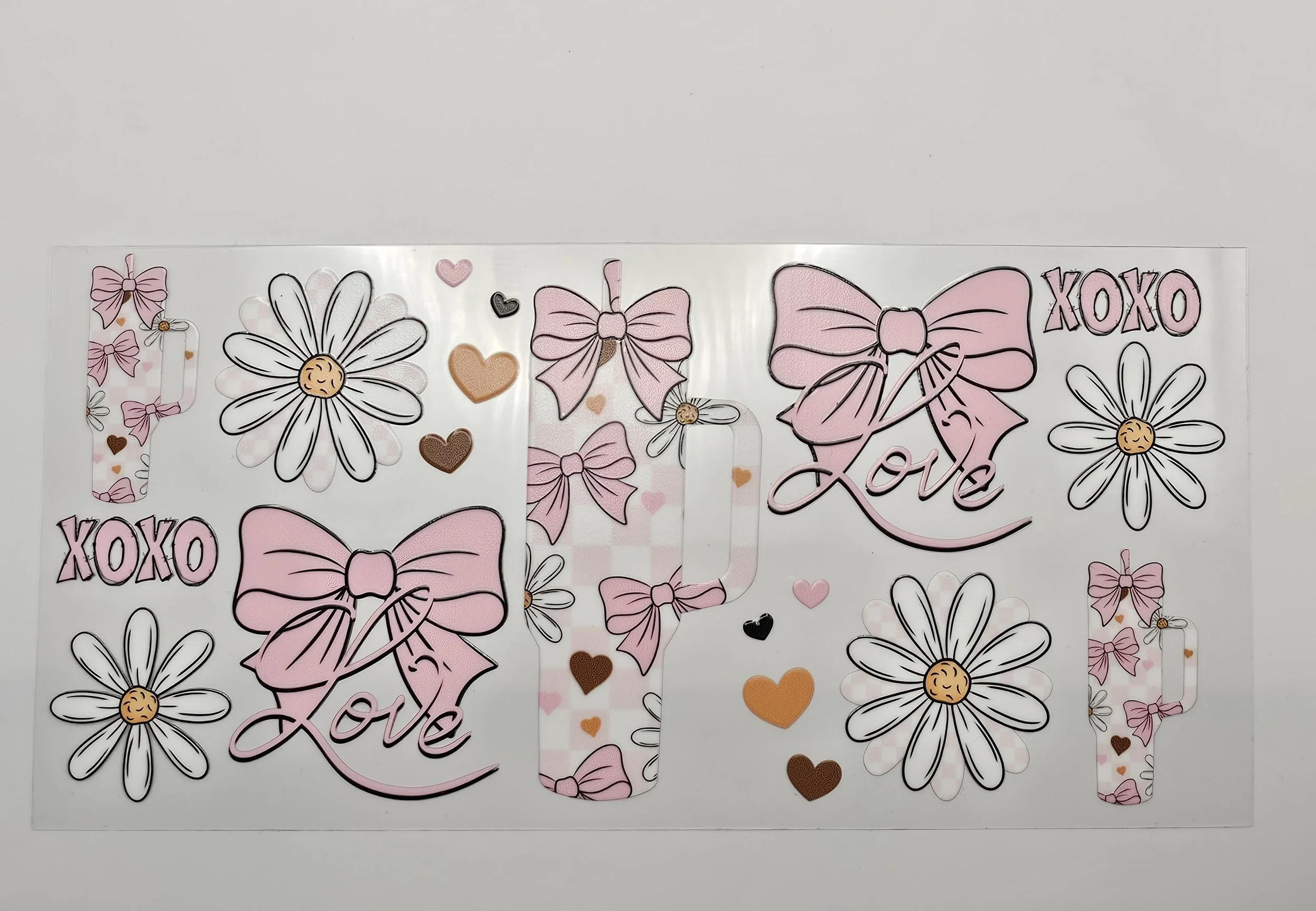 XOXO Garden - 16oz UV DTF wrap