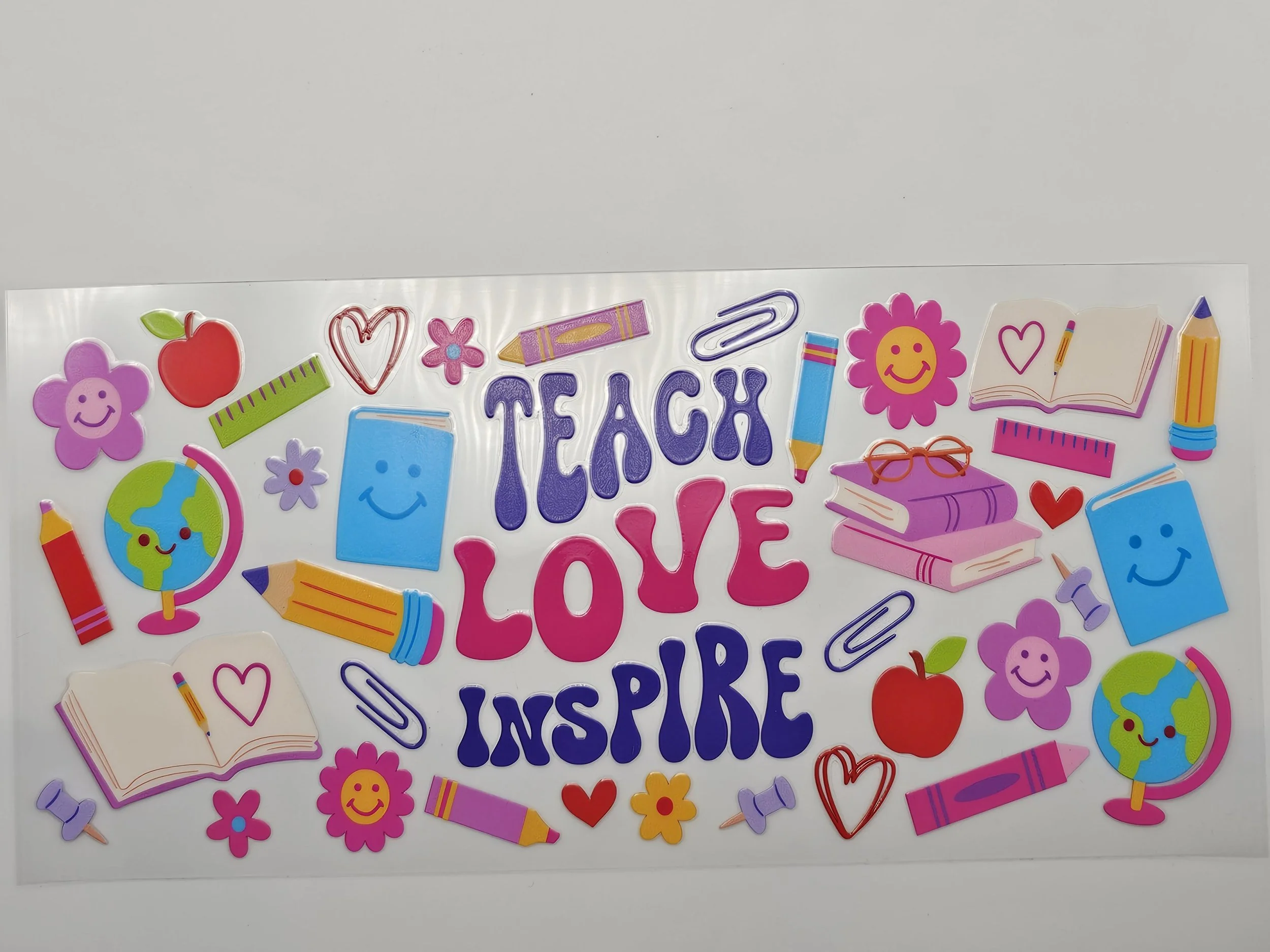 Teach • Love • Inspire - 16oz UV DTF wrap