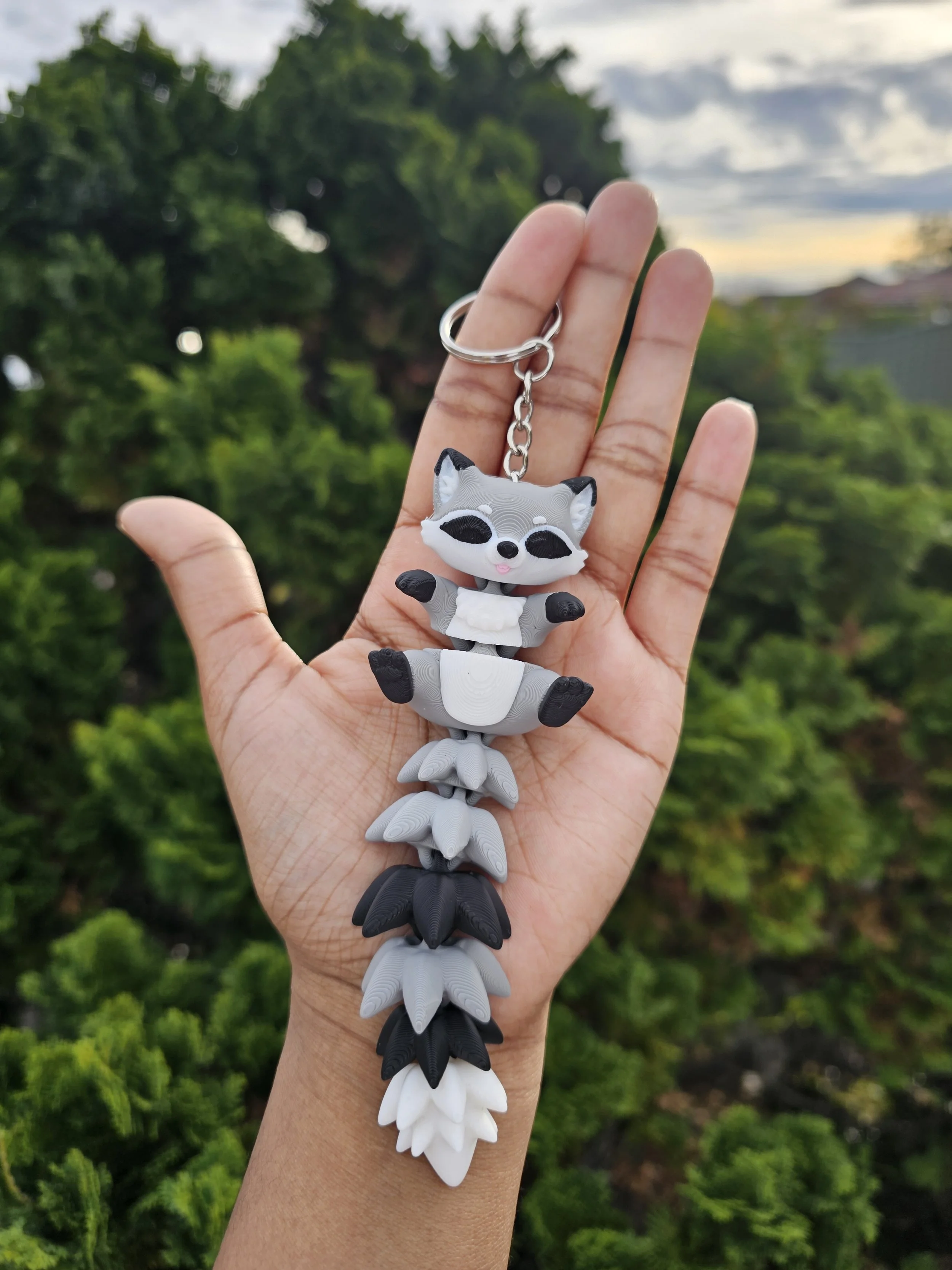 Raccoon Articulated Keychain
