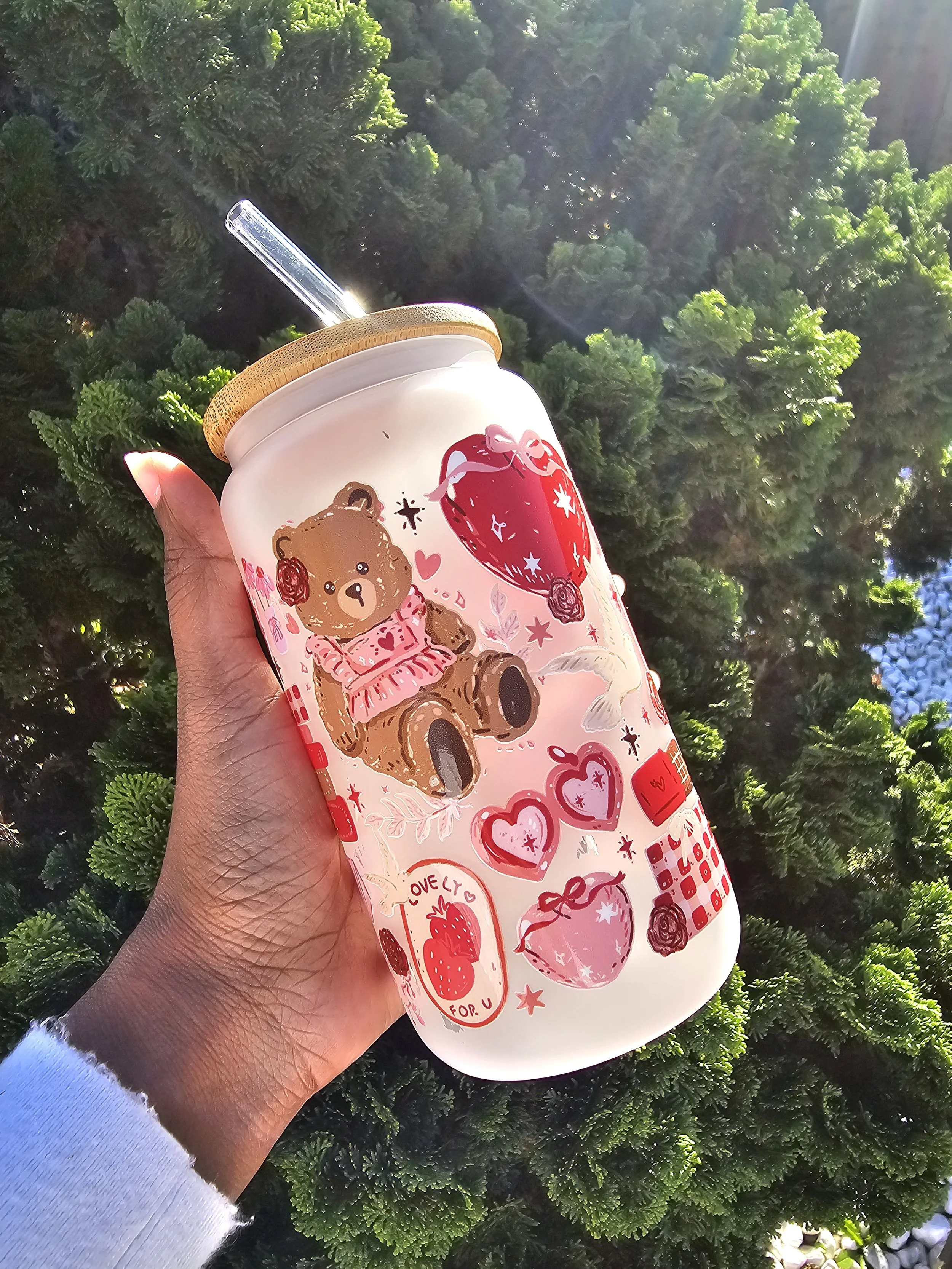 Berry Bear Frosted Glass Tumbler (3).jpg
