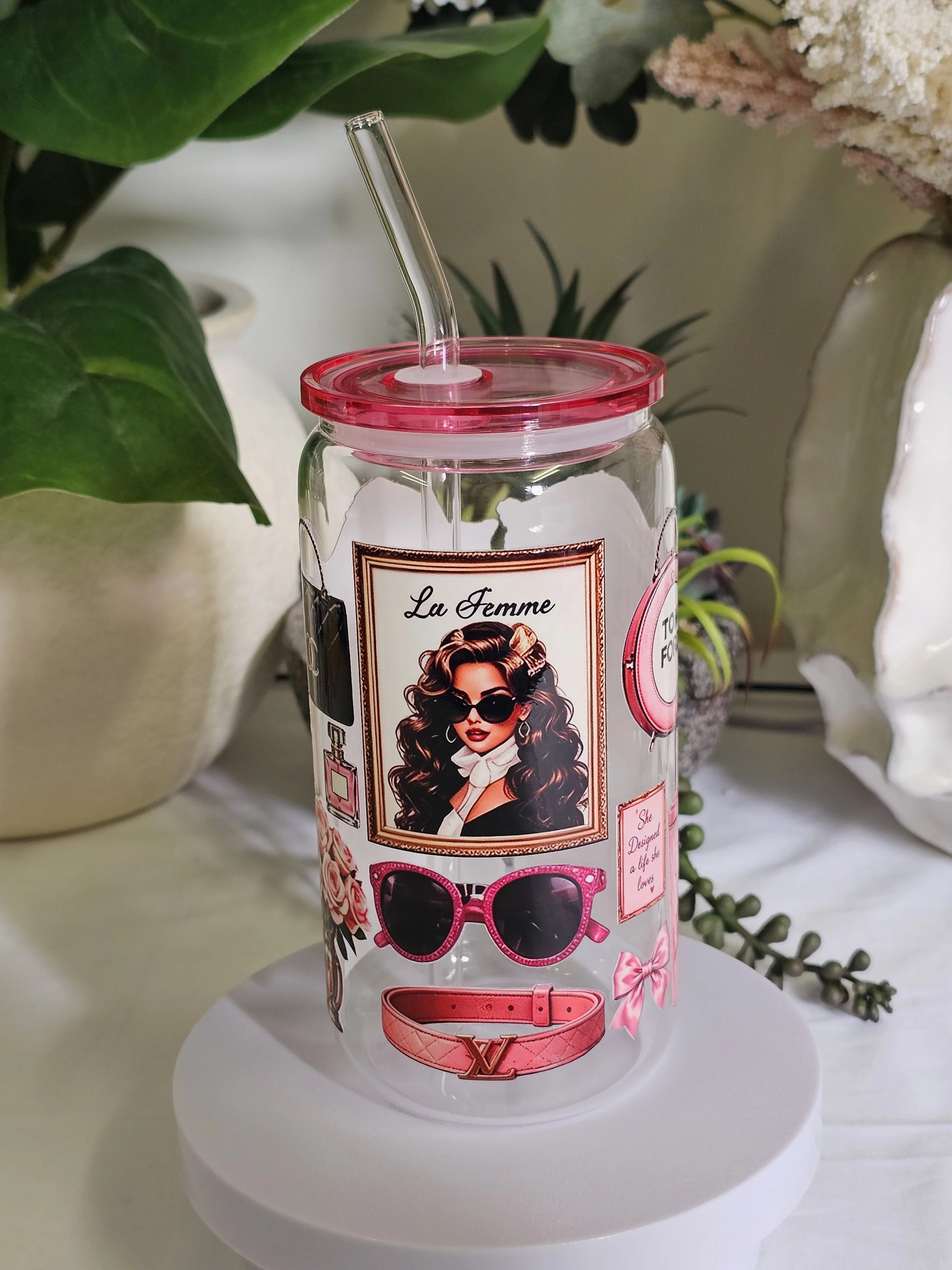 Pretty in Pink 16oz Glass Tumbler (4).jpg
