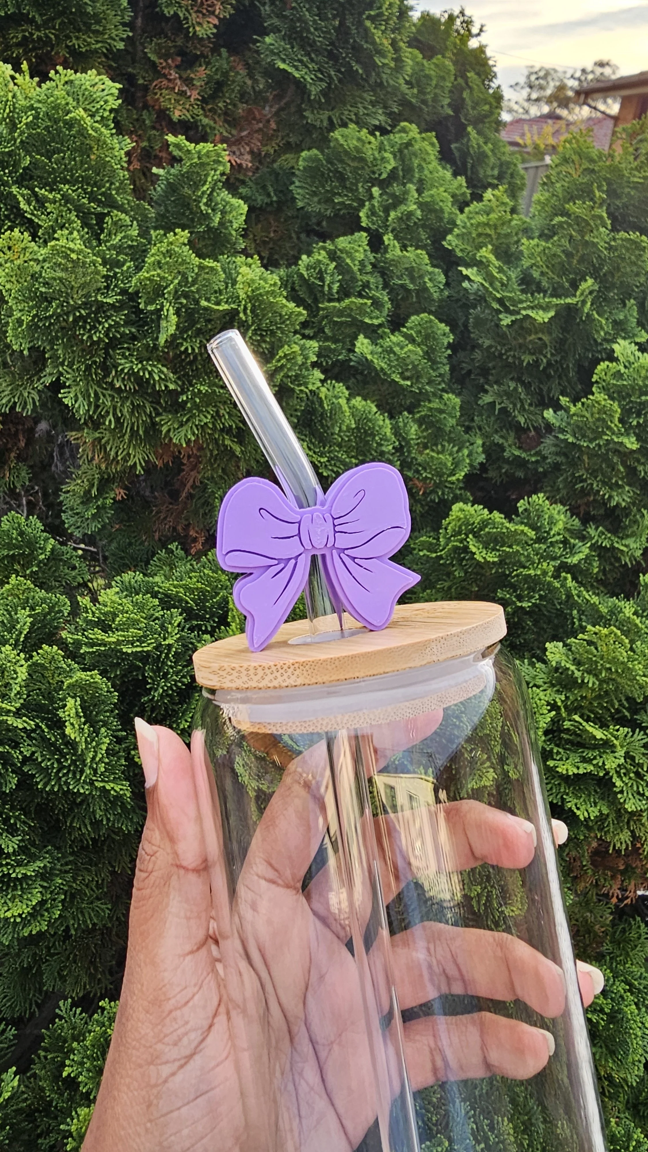 Coquette Bow Straw Topper