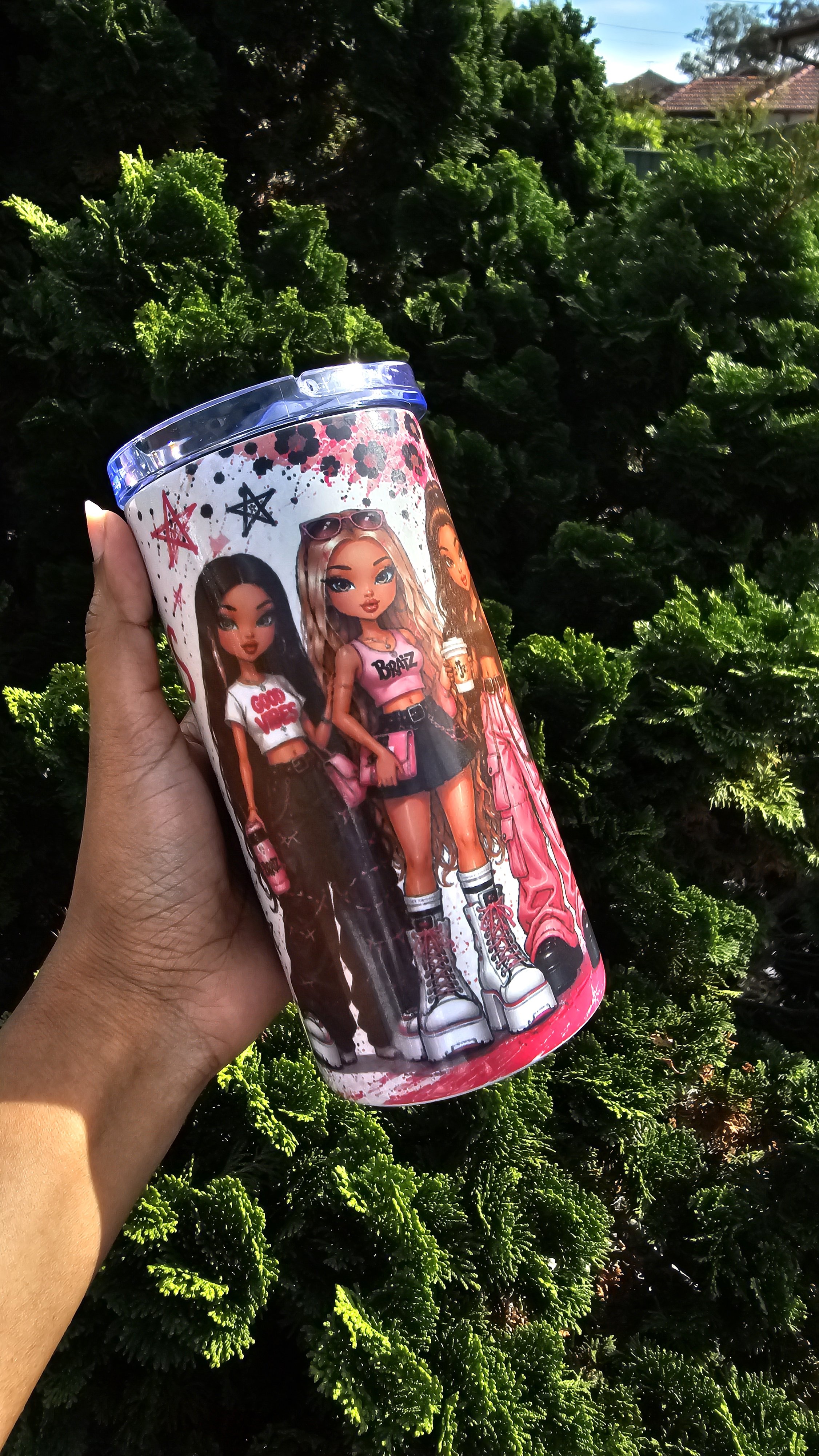 Off Campus Bratz Skinny Can Cooler & Tumbler  Fashion-Inspired Drinkware (2).jpg