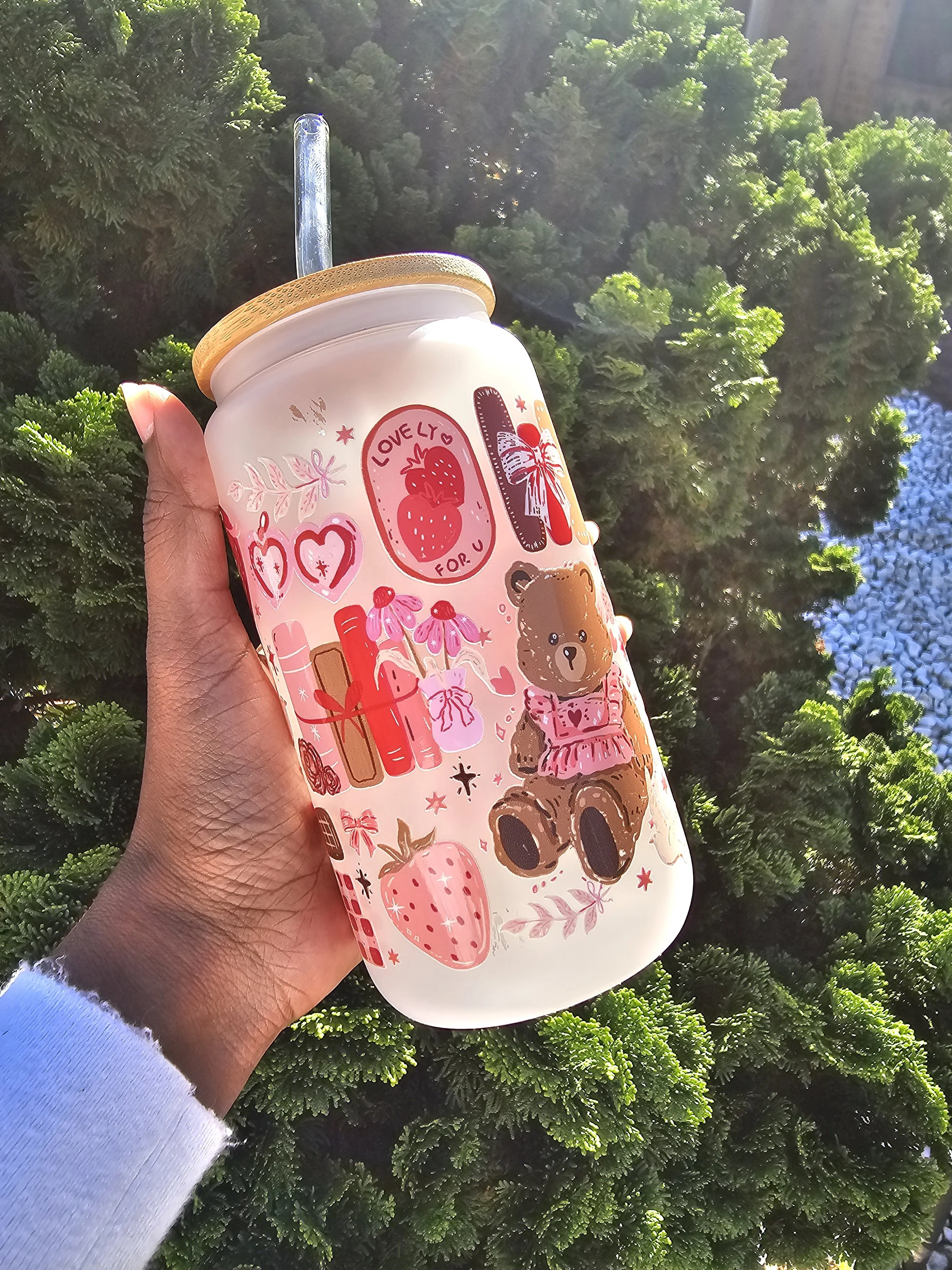 Berry Bear Frosted Glass Tumbler (2).jpg