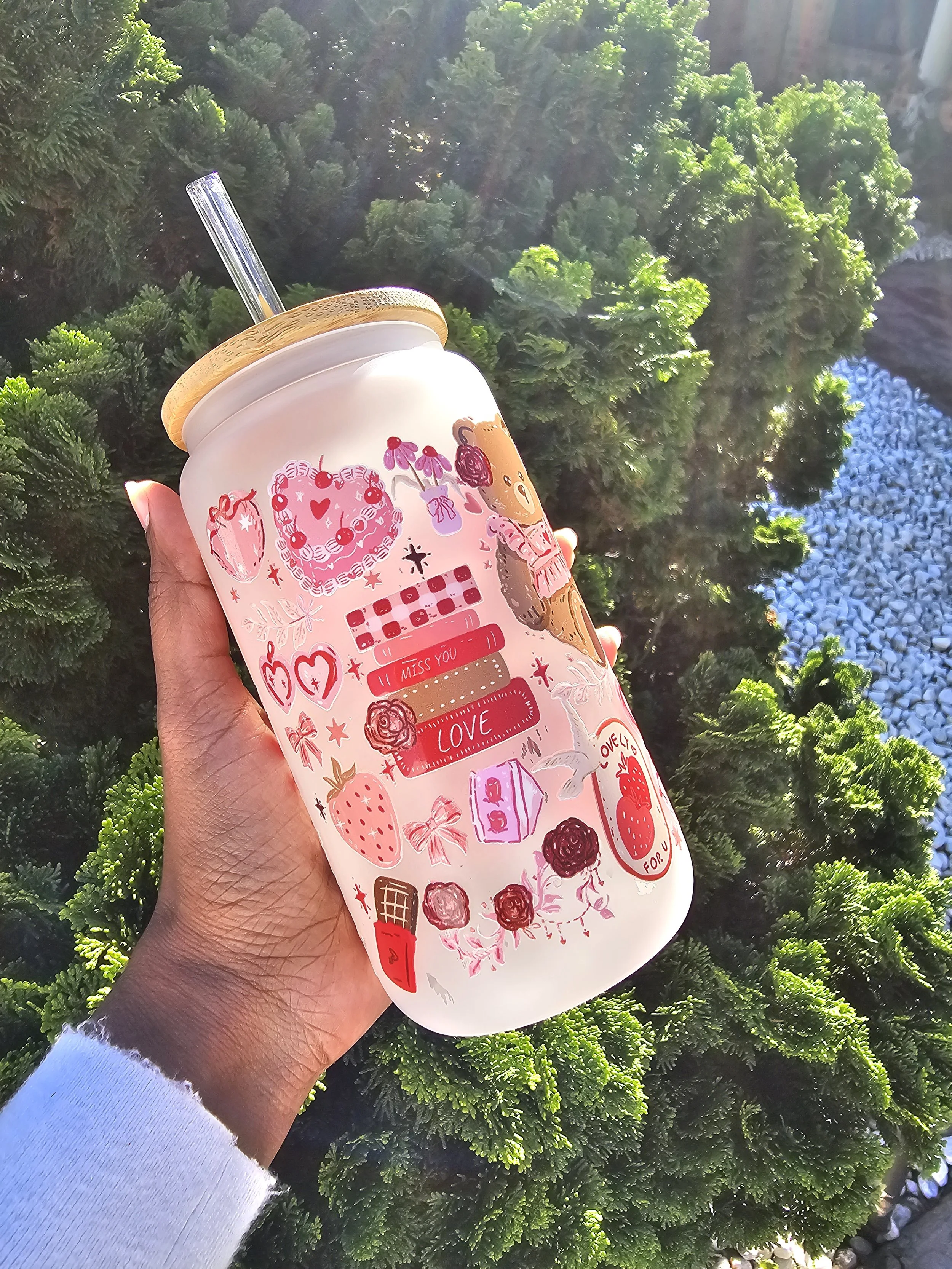 Berry Bear Frosted Glass Tumbler (1).jpg
