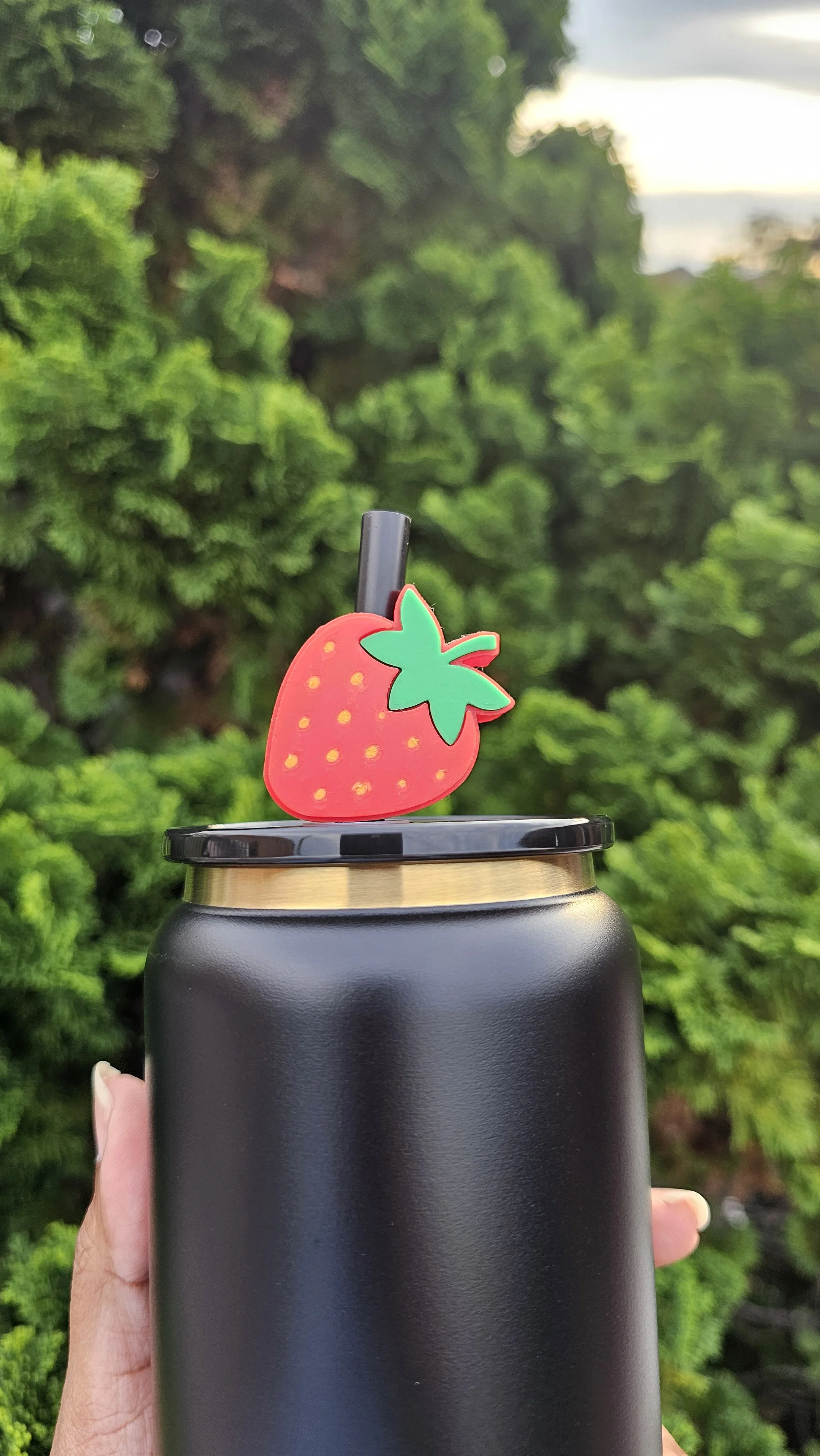 Strawberry Straw Topper  Cute 3D Printed Straw Accessory.jpg
