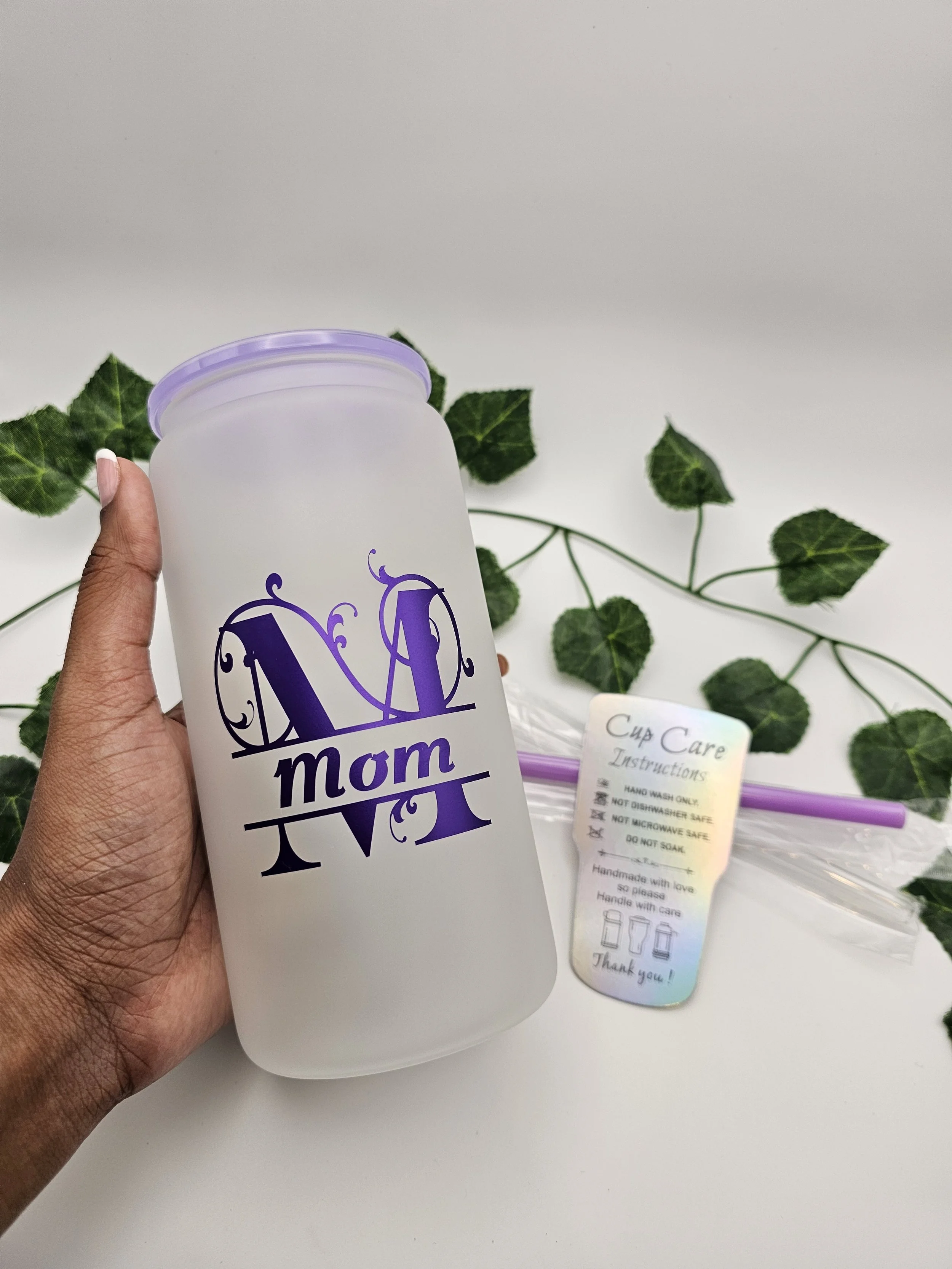 Mom - Frosted Glass Tumbler