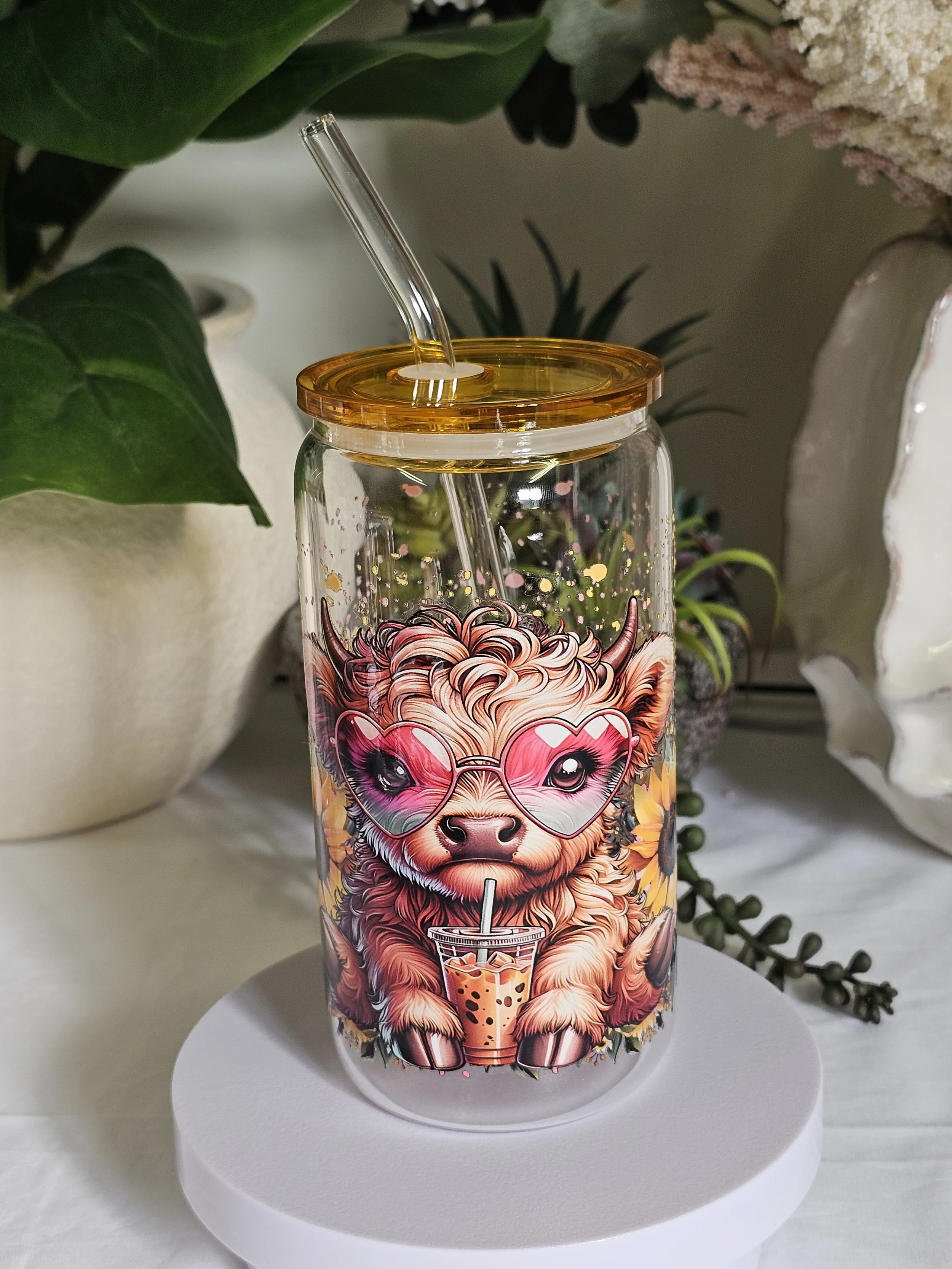 Boba Highland Cow 16oz Glass Tumbler (3).jpg