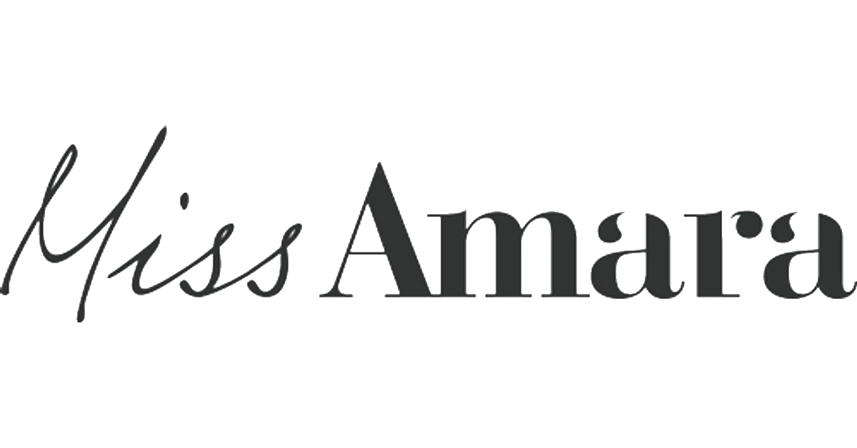 Stylized black text that says 'Miss Amara' in a cursive font.