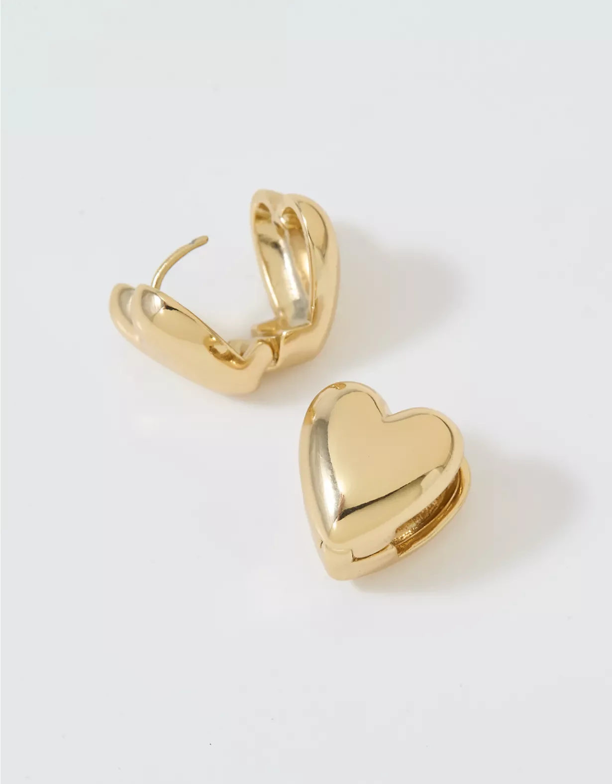 Bubble Heart Huggie Earrings