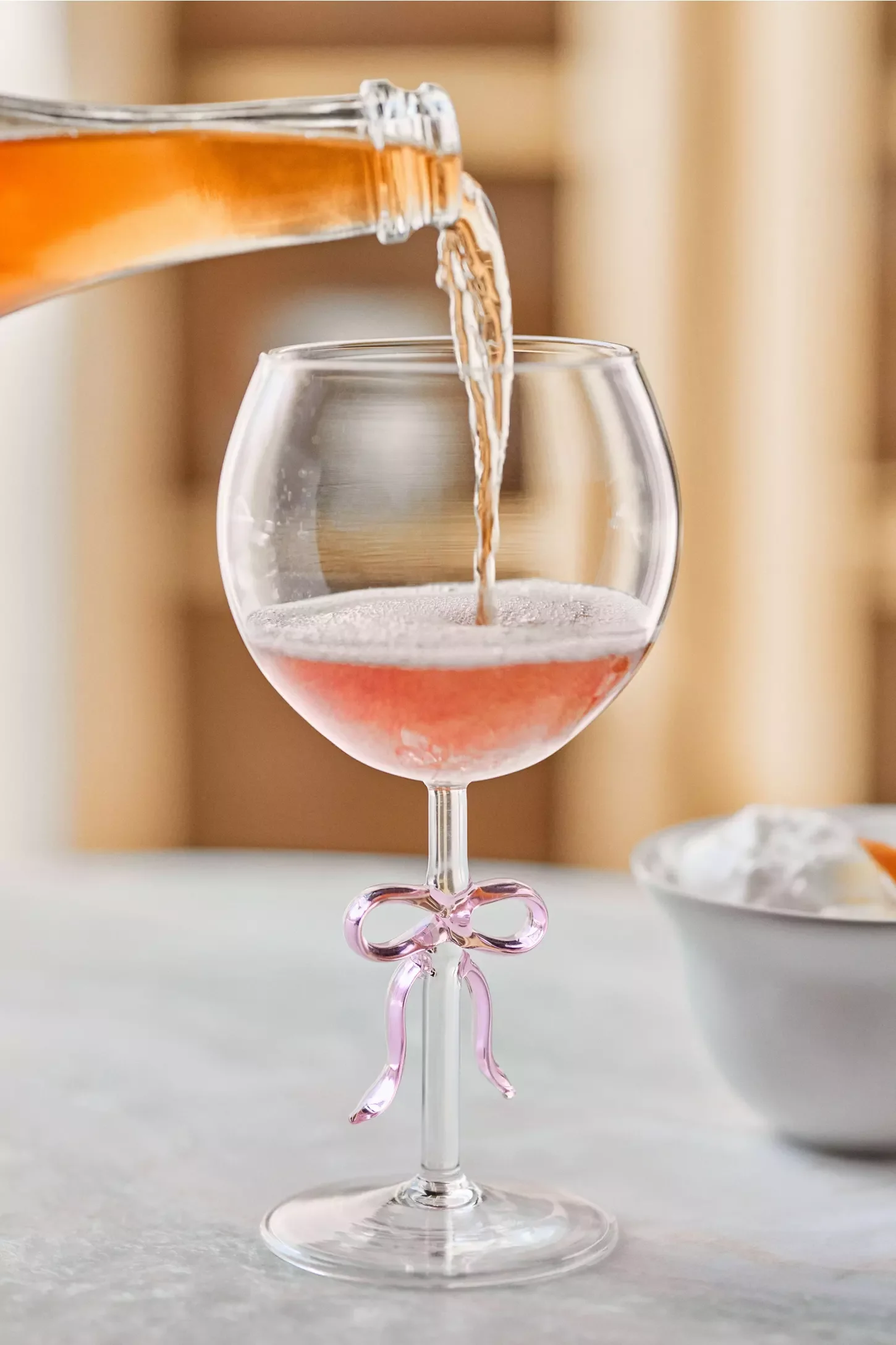 Wine Glass with Bow