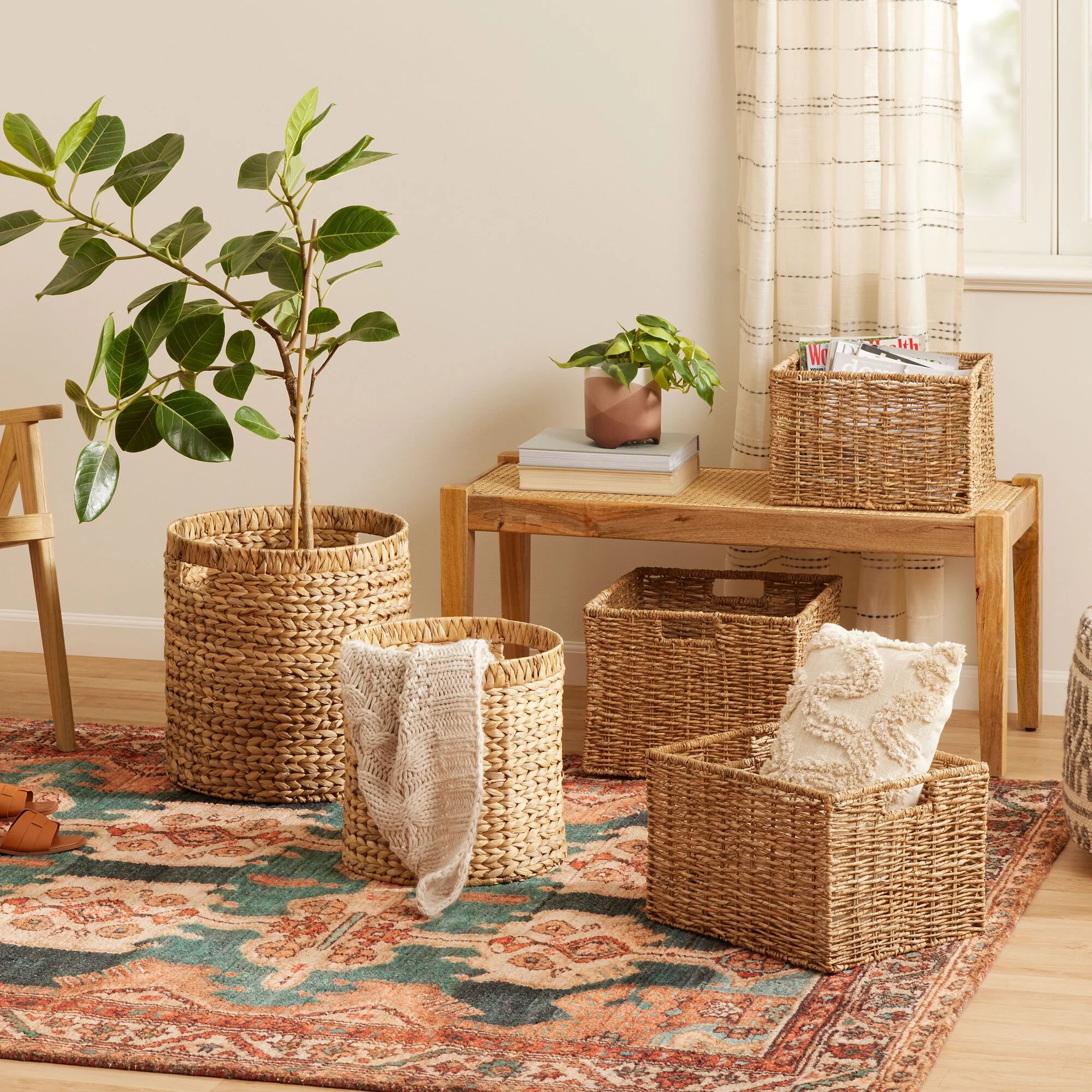 Natural Seagrass Utility Basket