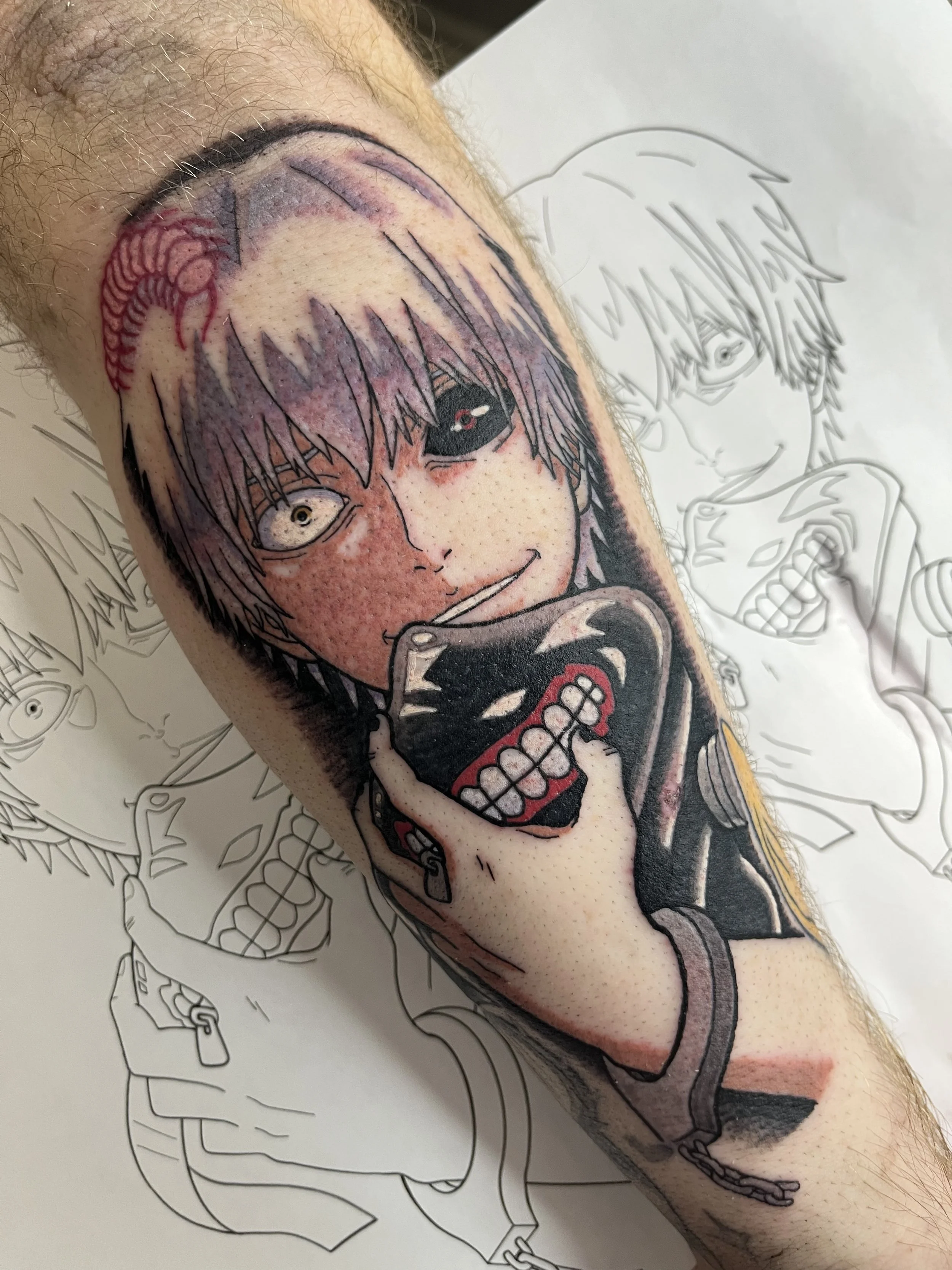 Kaneki Tokyo Ghoul anime tattoo