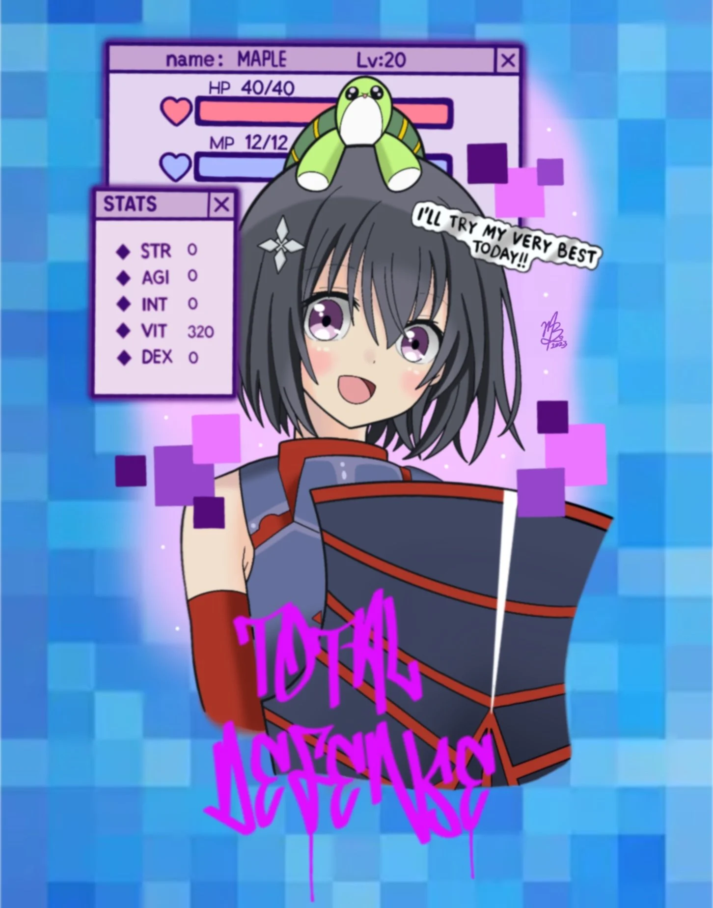 bofuri fan art, bofuri tattoo, bofuri art, maple bofuri