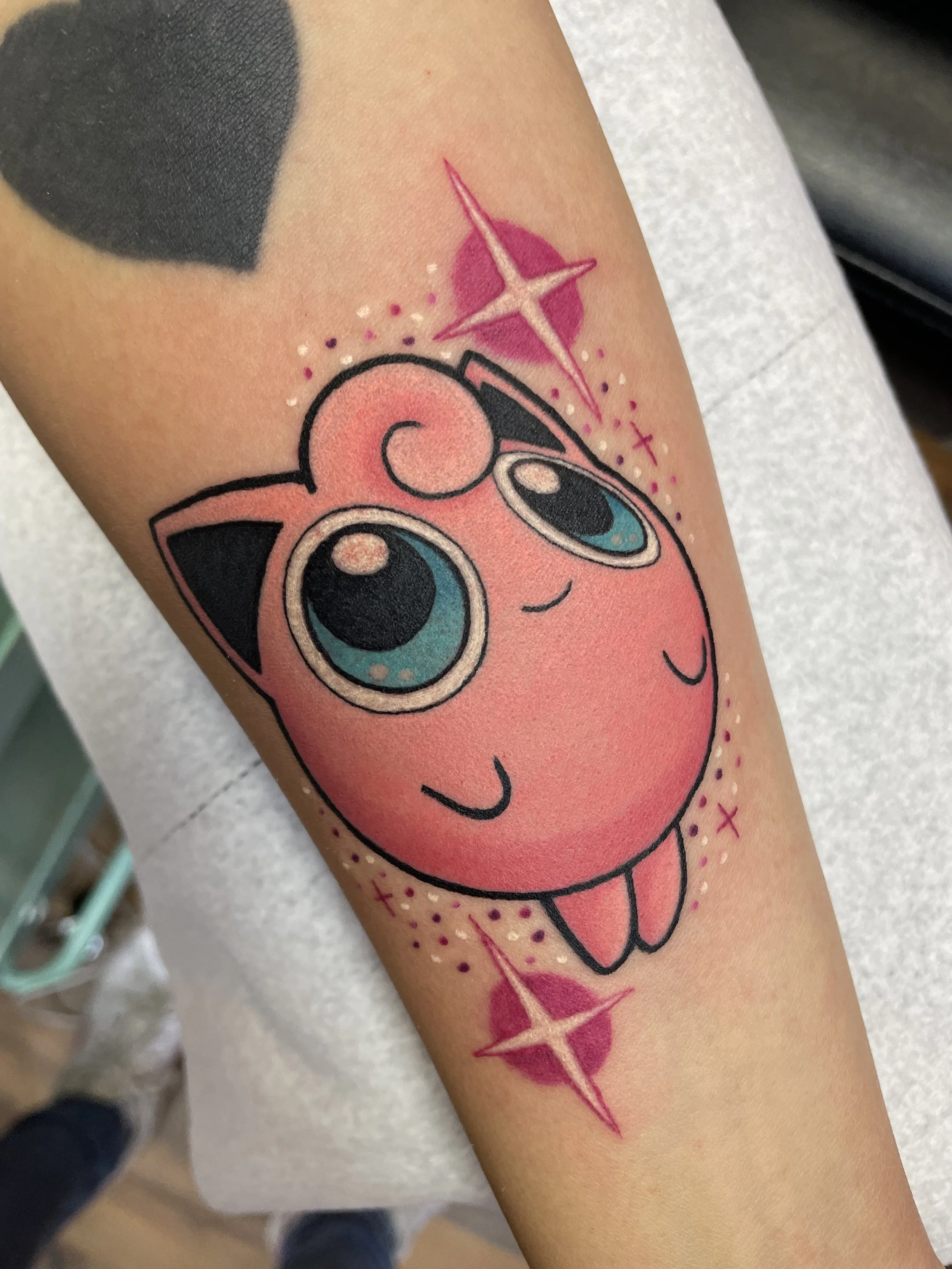 Jigglypuff Pokemon anime video game tattoo