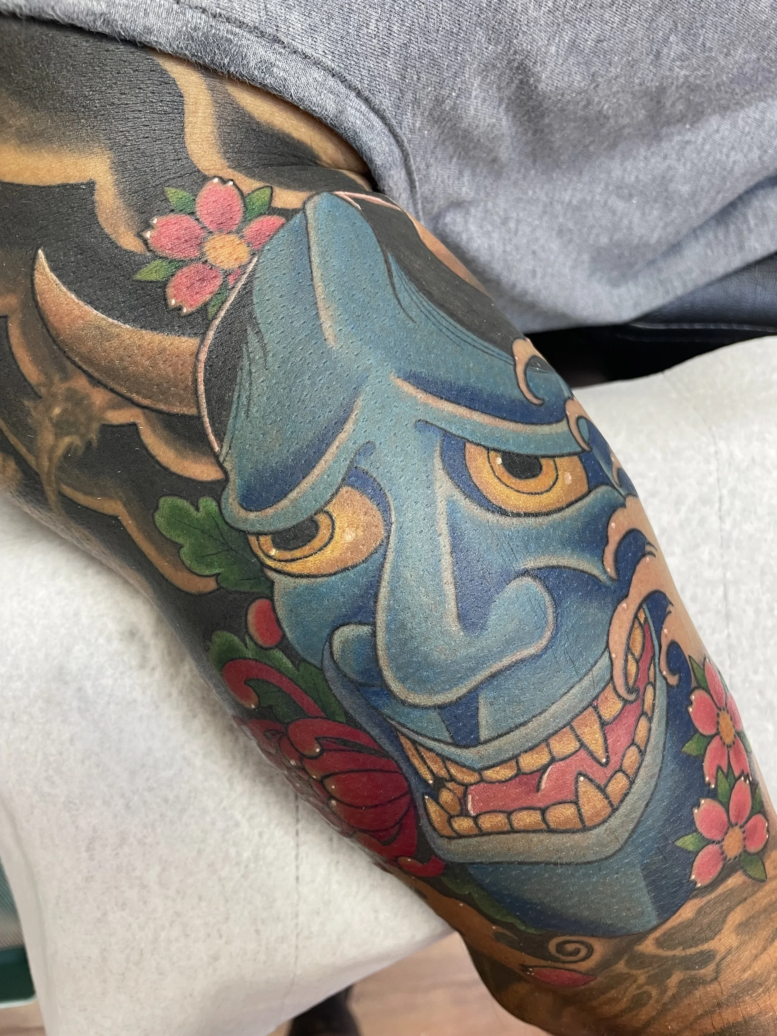 Japanese style Oni Demon tattoo