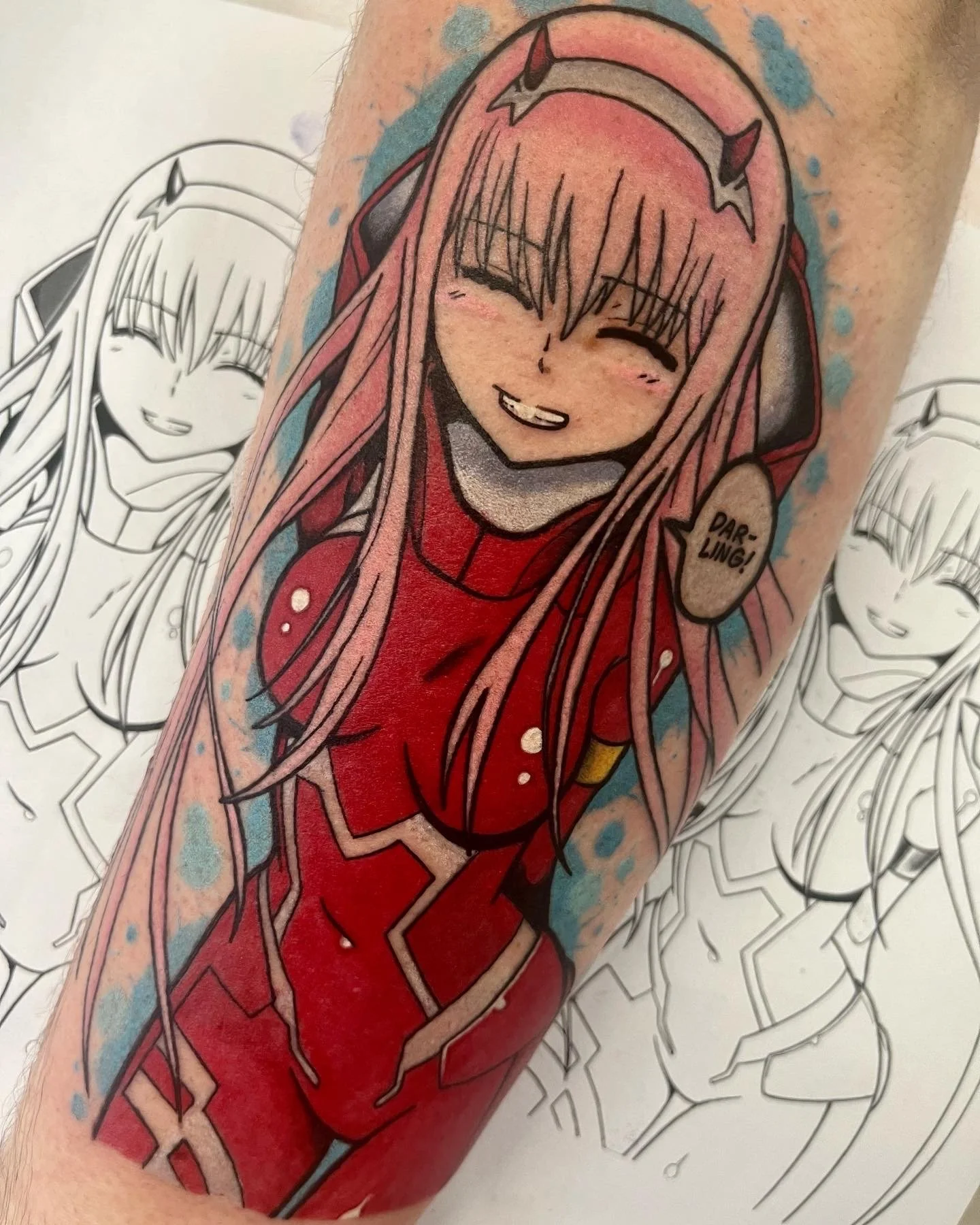 002 Darling in the Franxx anime tattoo