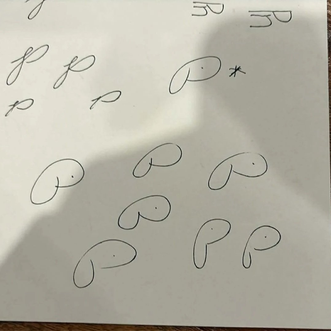 first logo sketches for Papinoli colouring books