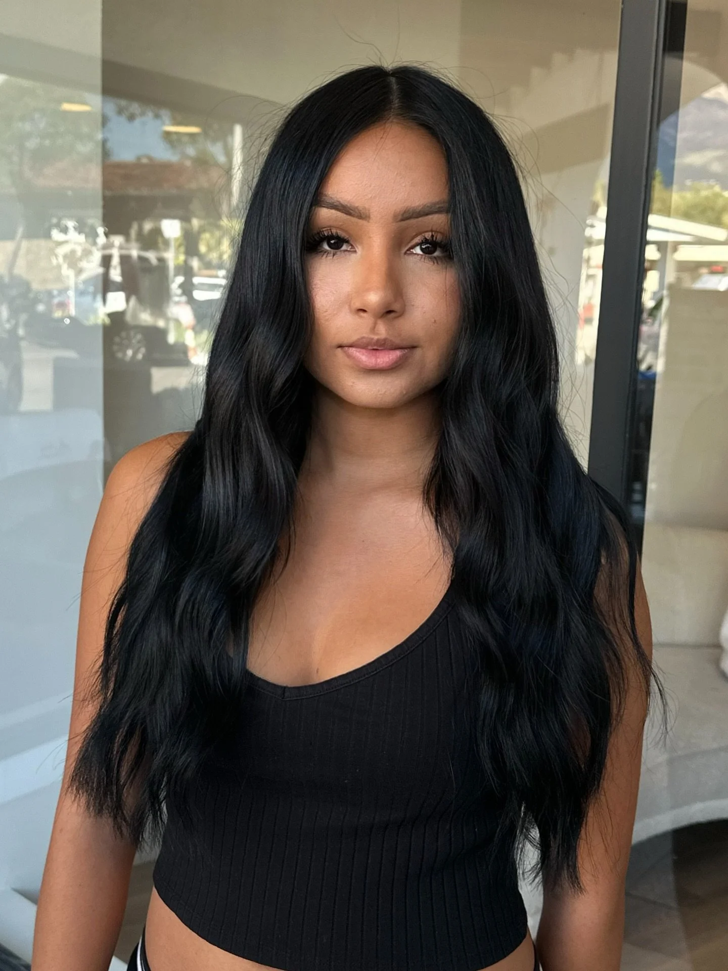 Before and after extensions 🖤 by @jadelarahair 

#santabarbara #santabarbarahairstylist #hairsalon #extensions