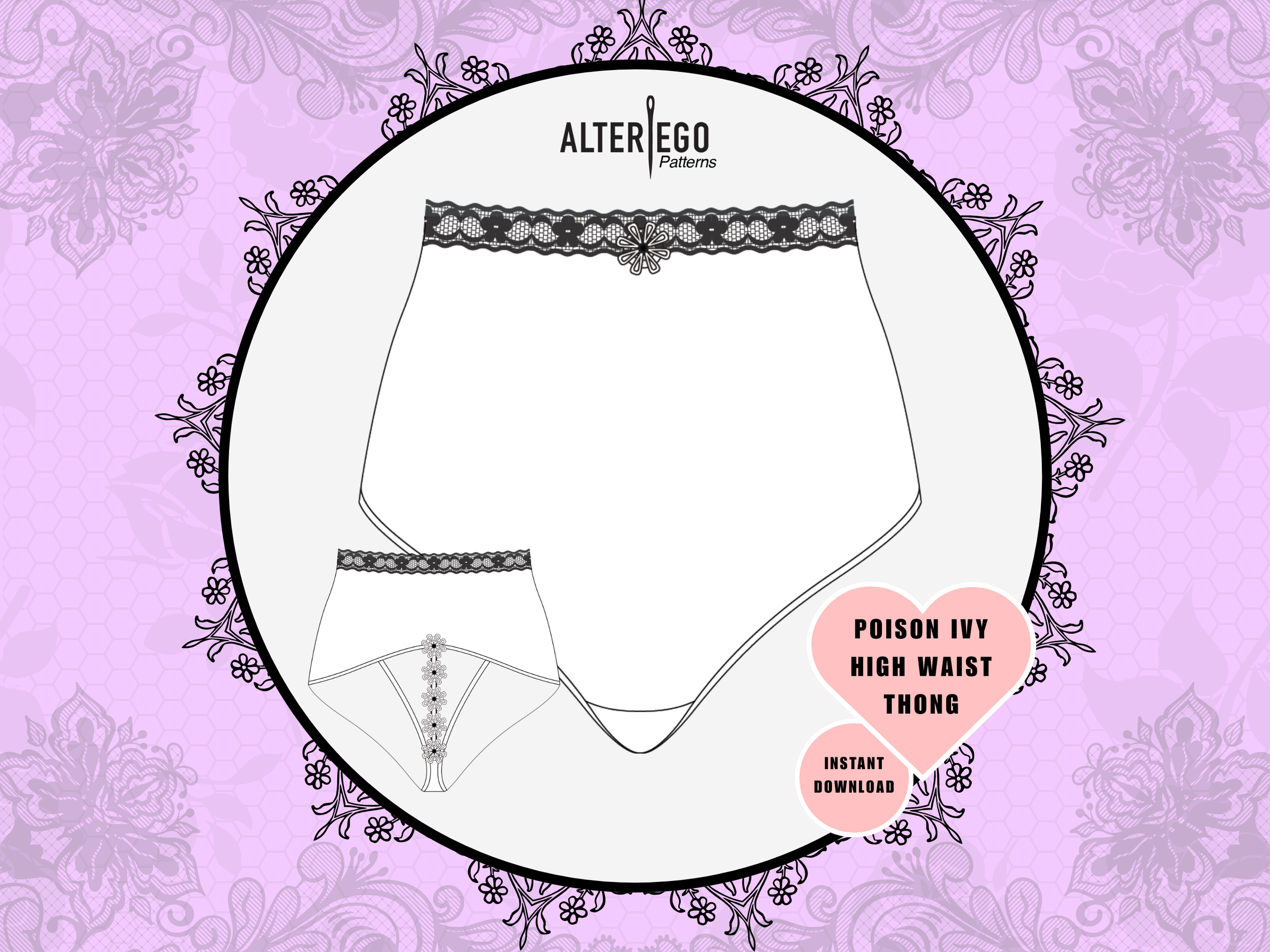 Poison Ivy High Waist Thong