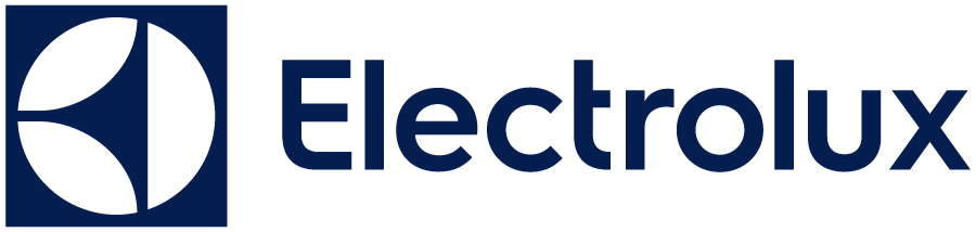 Electrolux logo with a stylized circle and leaf design.