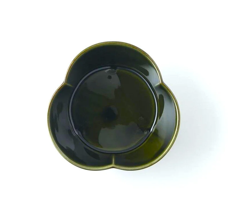 Large Asumi Bowl- Olive (Mino Ware)