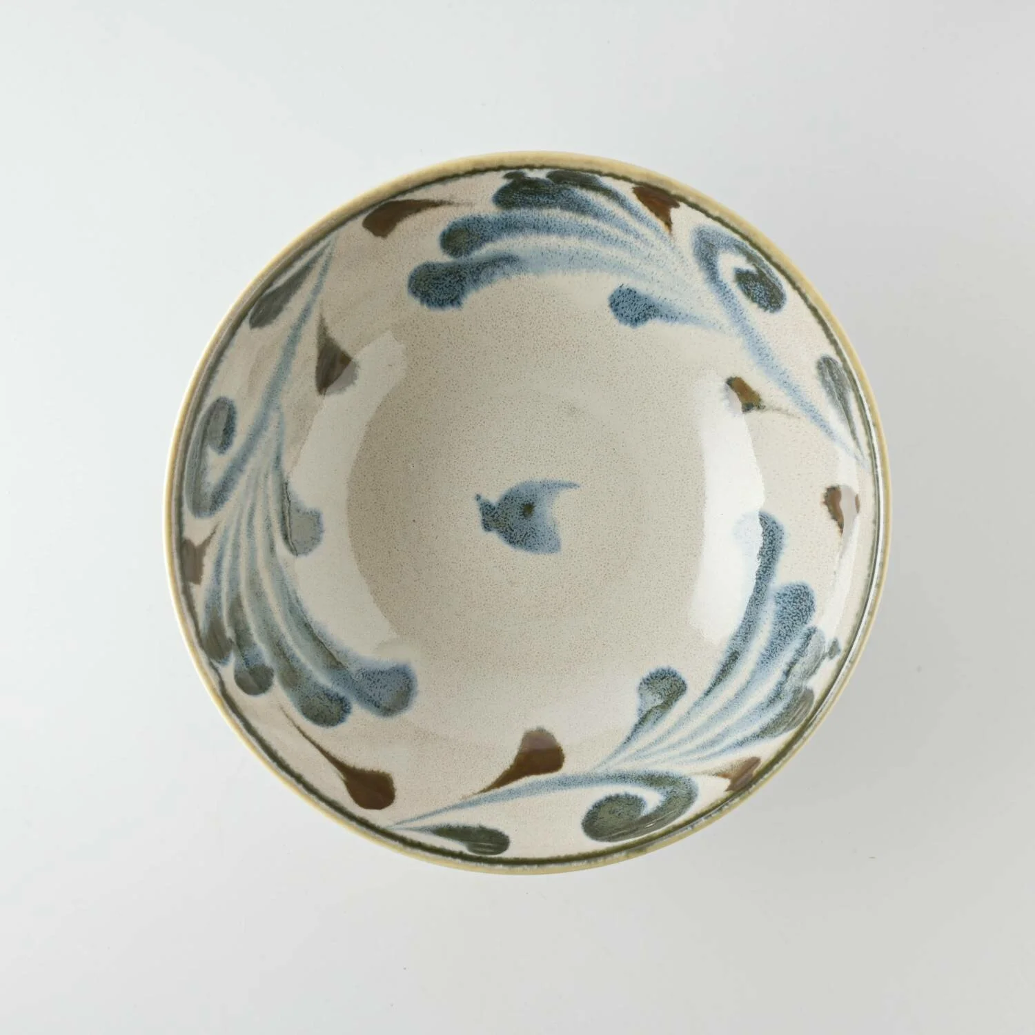 Indigo Brush Glazed Bowl