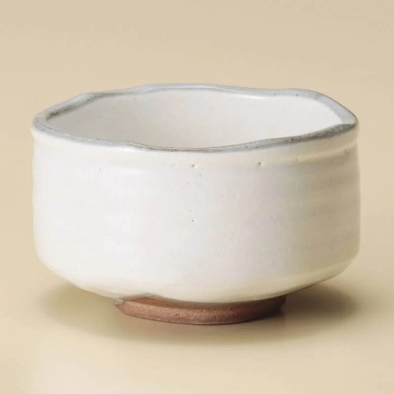 Handcrafted White Matcha Bowl (Mino Ware)