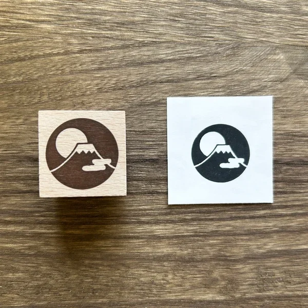 Wooden stamp: Iconic Mt. Fuji