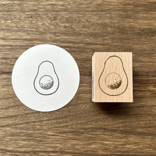 Wooden stamp: Avocado