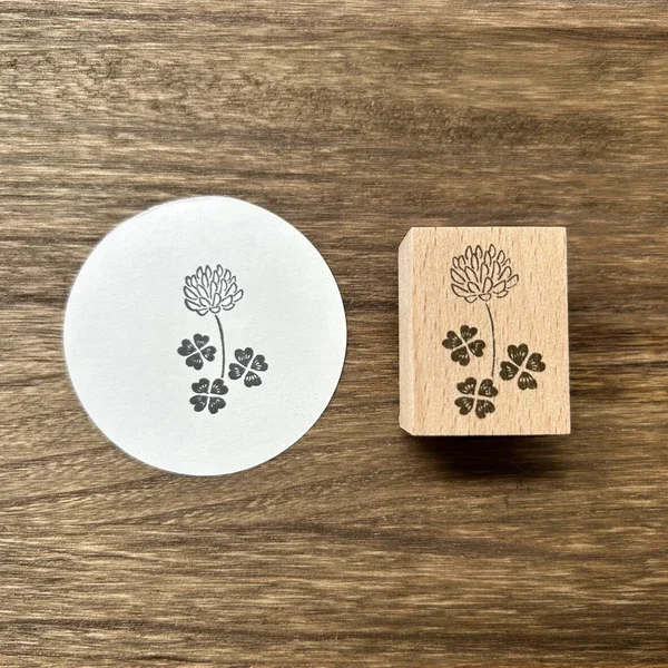 Wooden stamp: White Clover