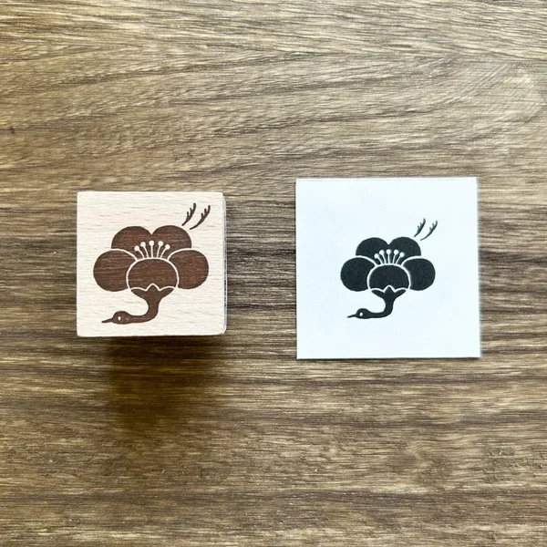 Wooden stamp: Elegant Crane