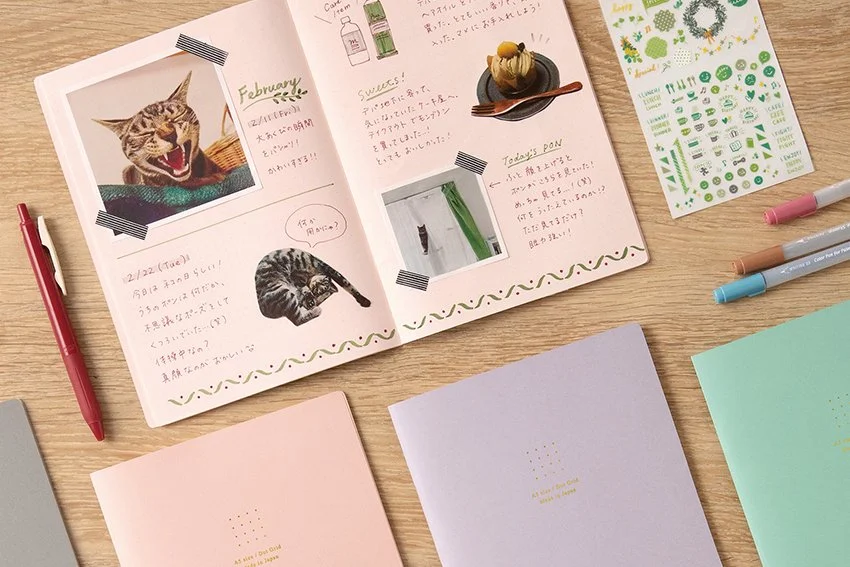 Midori A5 Colour Notebook- Dot Grid