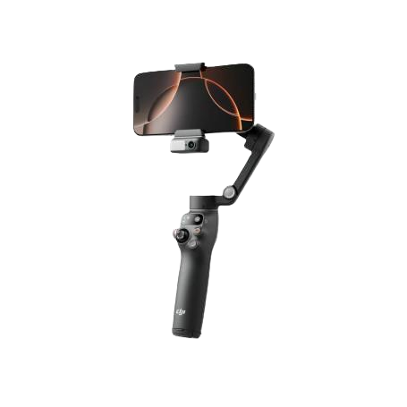 Gimbal stabilisateur avec smartphone attaché.