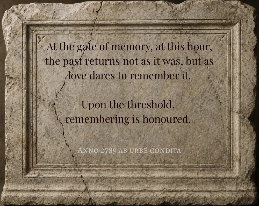Meeting at the Gate of Memory: Letter from the Threshold