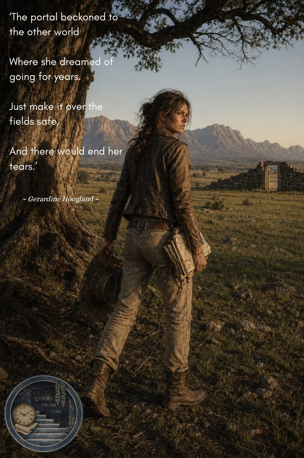 - The portal beckoned to the other world Where she dreamed of going for years. Just make it over the fields safe, And there would end her tears..jpeg