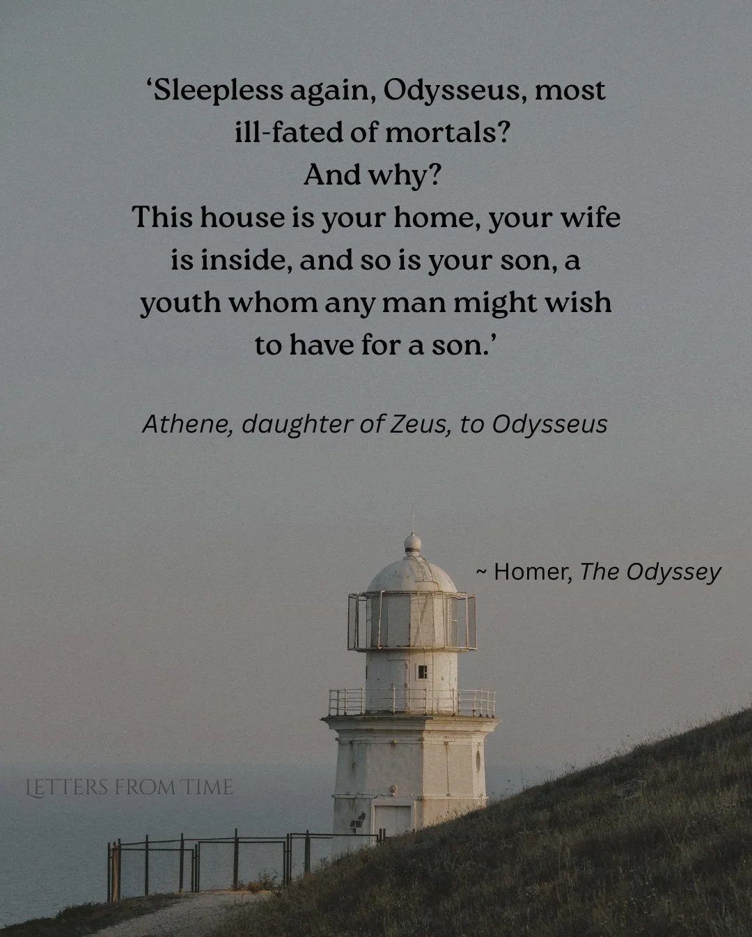 Athene reminds Odysseus of what he has to be thankful for, despite his trials over ten years. 