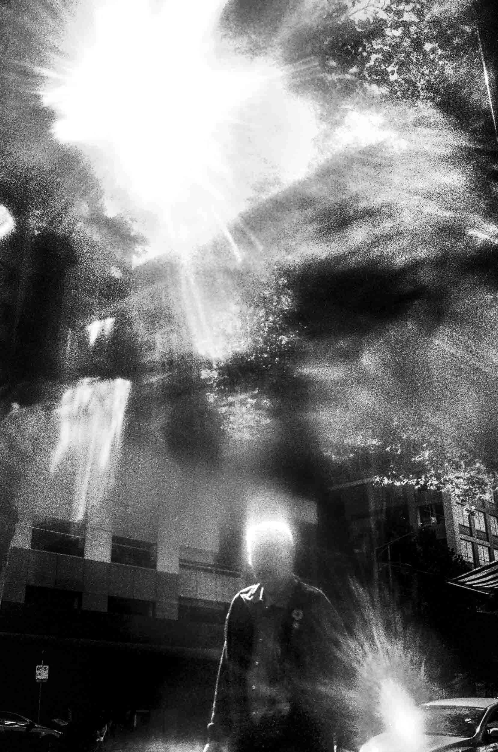 Black and white abstract photograph.