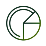 Green pie chart with three segments, one larger than the others