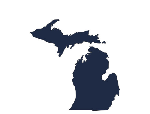 A dark map of the Great Lakes region showing Lake Michigan, Lake Huron, Lake Erie, Lake Ontario, and Lake Superior.