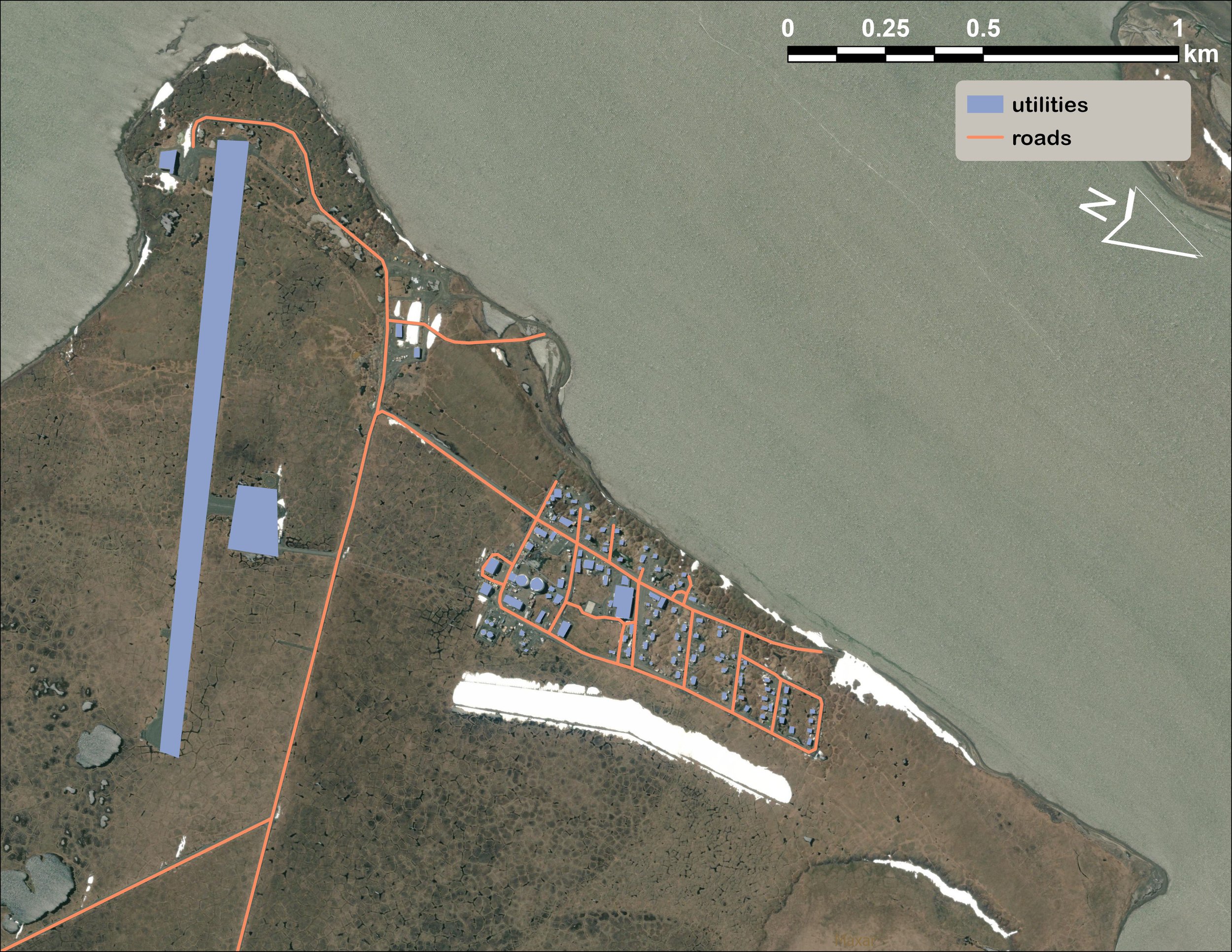 Point Lay, Alaska infrastructure map