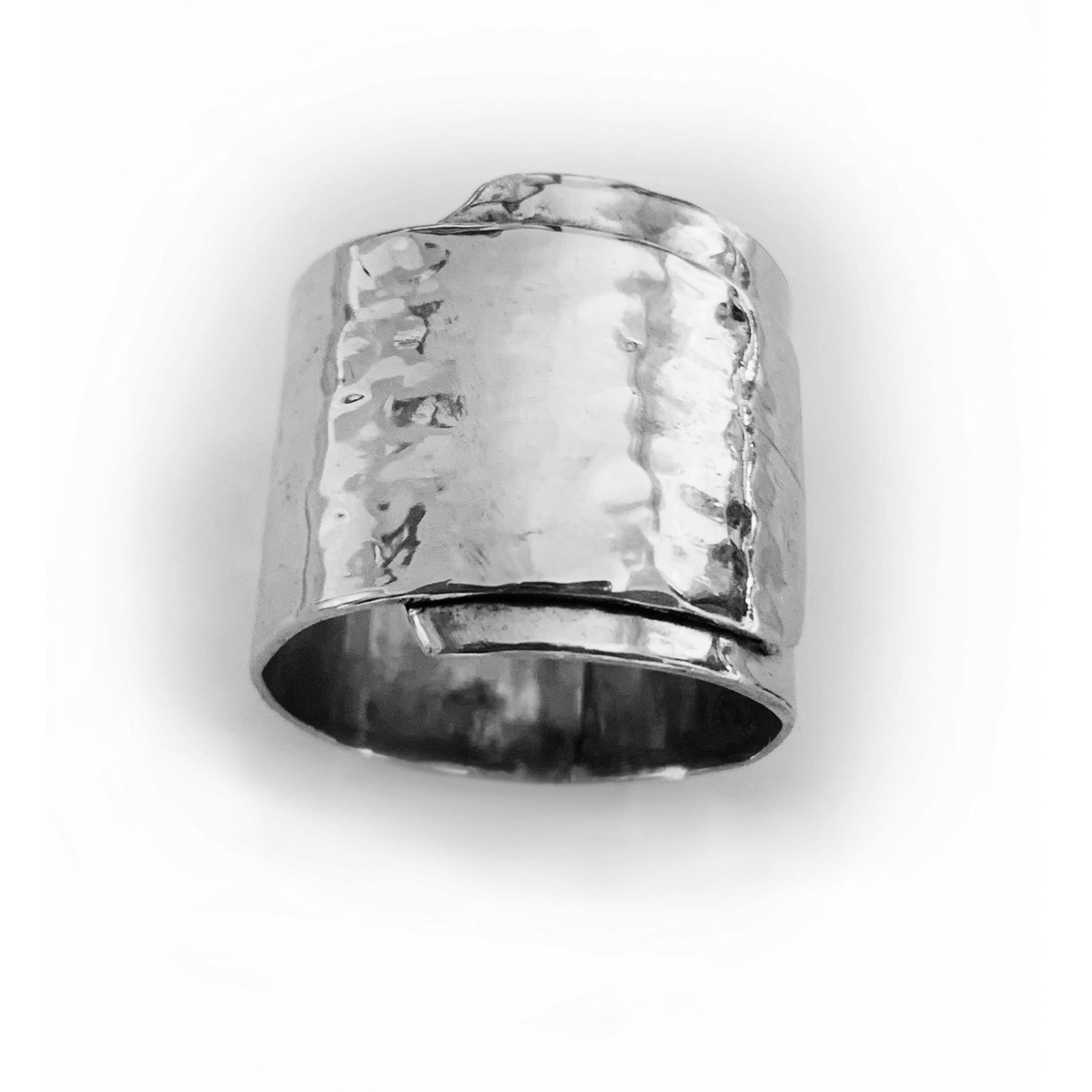 Sterling Silver Wide Band Wrap Ring
