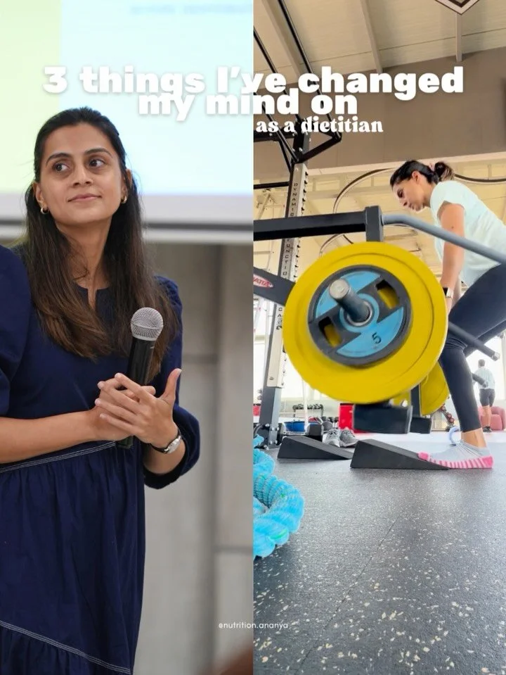 3 things that have evolved with practice

Because the goal is to keep growing and doing my best for each client. Swipe through and let me know what you think!

[Sports nutrition, dietitian, evidence based, practice, athlete nutrition, dietitian thoug