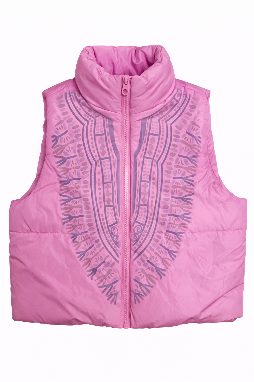 Bubble Gum Dashiki Winter Vest