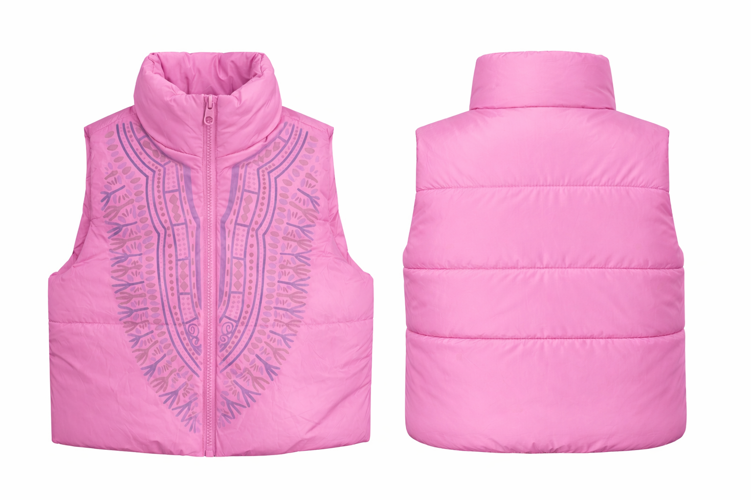 FrostCore Cropped Puffer Vest Bubble Gum