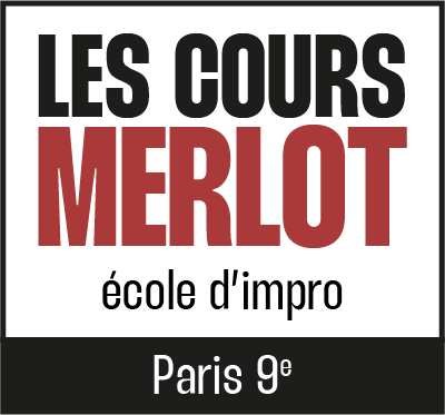 Logo de l'école d'improvisation 'Les Cours Merlot' à Paris 9e.